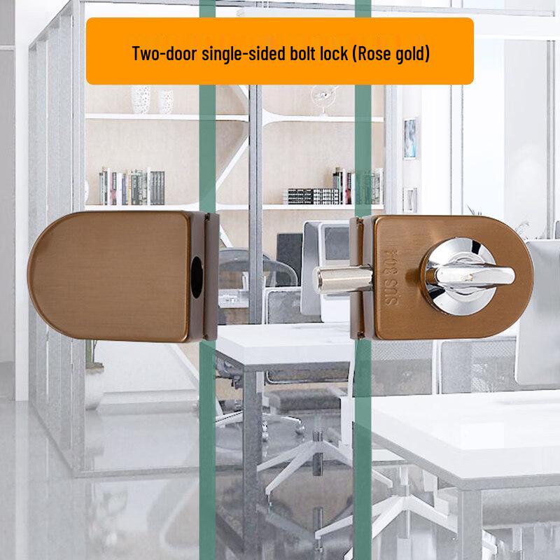 

Jun Ding Ying 705 Rose Gold Glass Door Bolt Lock