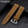 18mm 20mm 22mm 24mm Matte Leather Watchband Men Women Strap Luxury Brand Red Blue Green Watch Band Accessories