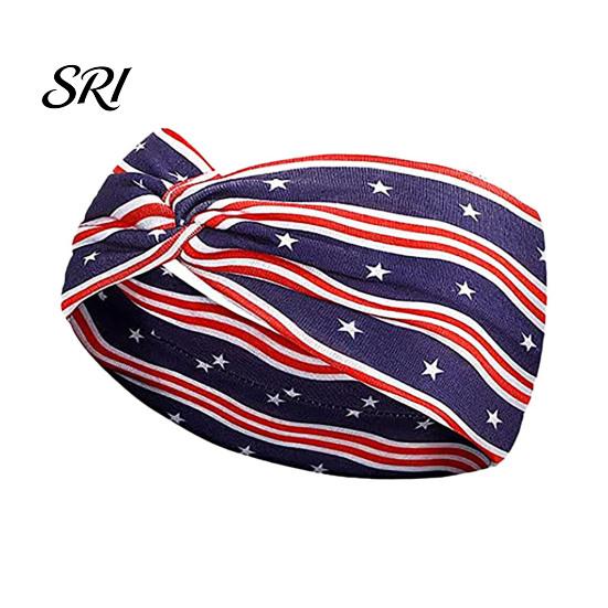 Diadema de Tela con Estampado de Bandera Suave para el Día de la Independencia con Estrellas Accesorios para el Cabello Americanos Diseño de Rayas Diadema Patriótica Festiva Accesorios Julio