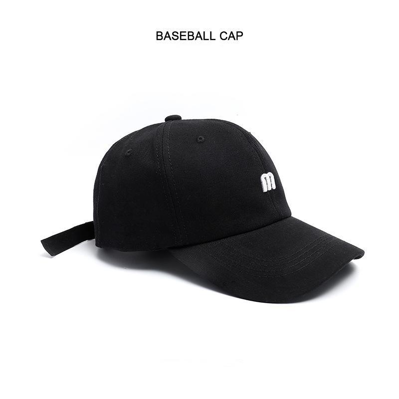 

Hat M Embroidered Peaked Cap Men s and Women s Versatile Bent Cotton Soft Top Sun Hat Stylish Simple Women s Baseball Adjustable