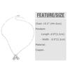 FLOLA Silver Plated Bubble Letter Pendant Necklaces For Women Initial Letter A-Z Necklace Custom Name Copper Jewelry nkeq63