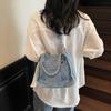 Street Trend 2025 New Denim Small Square Bag Women's Fashion Simple Versatile Shoulder Bag Travel Leisure Messenger Bag