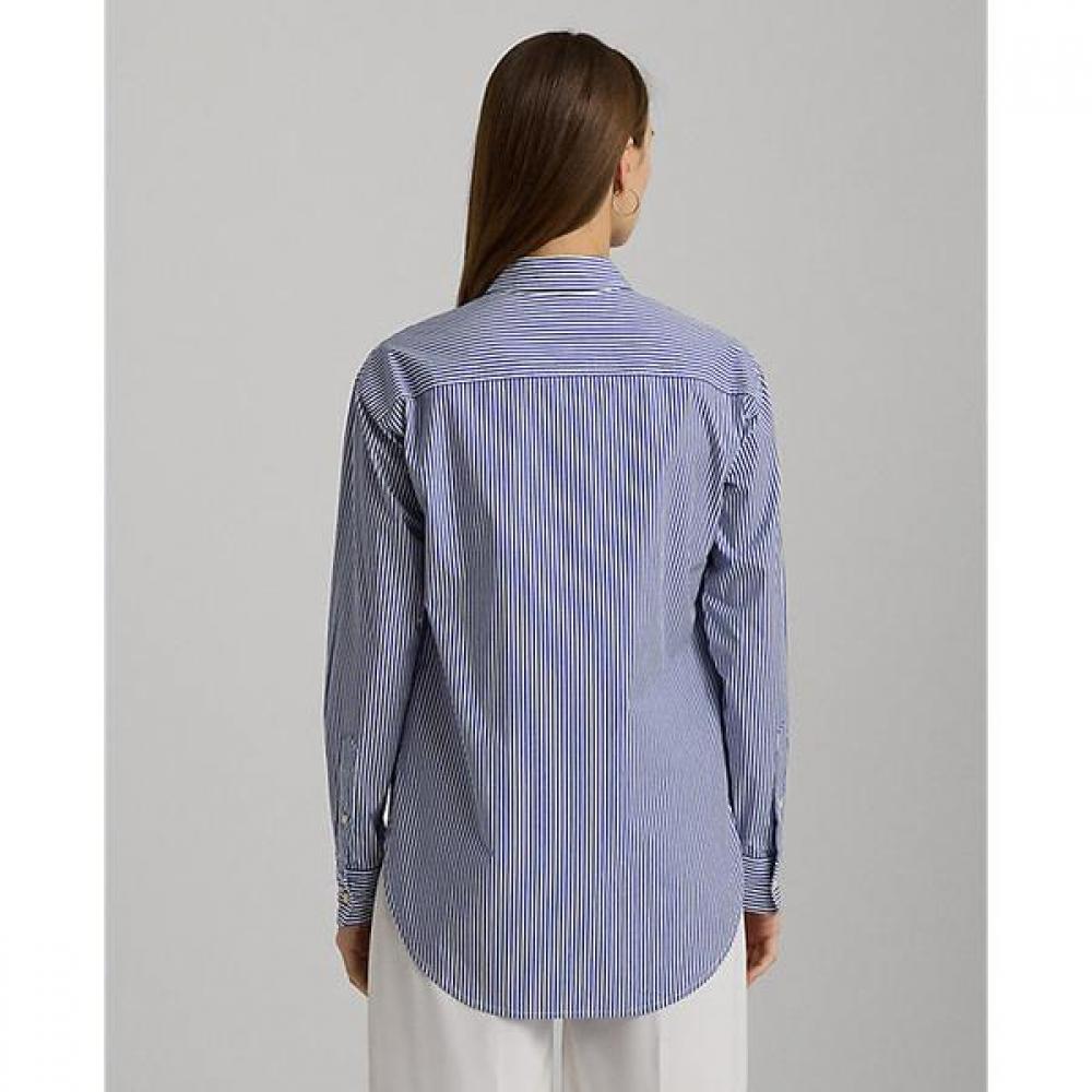 Lauren Ralph Lauren Relaxed Fit Striped Stretch Cotton Shirt  Wmlrshts6820376400 