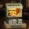 Mini casă de păpuși în miniatură Kit de bricolaj pentru casă mică, jucării de cameră, puzzle din lemn, artizanat, decorațiuni pentru dormitor, cu mobilier, casă de păpuși
