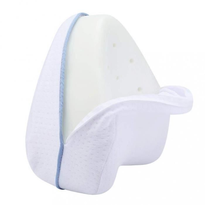 Coussin pour les jambes - Oreiller en gel viscoélastique - Alignement du dos - Hypoallergénique - Lavable