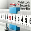Woodworking Ruler Marking Guide with Thumb Lock Block and Steel Ruler for Repeat Line Layout and Furniture Drafting