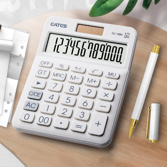 Desktop Calculator with Big Buttons Large Display Screen Dual Power Source Battery Powered Portable Calculator