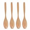 4Pcs Wood Cooking Utensil Long Handle Mini  Spoons Easy To Maintain Dessert Spoons  Meal Preparation