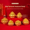 Style Resin Fortune Basin With Prosperity Coins For Office Or Home Decor Gift