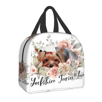 Yorkshire Terrier Mama Yorkshire Terrier Papa Isolierte Lunchtaschen für Outdoor-Picknick Yorkshire Terrier Liebhaber Bento Box Frauen Kinder