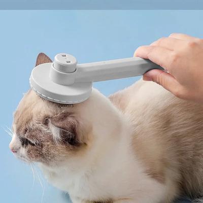 Haustier-Haarentfernungskamm, Katzenbürste, selbstreinigende Zupfbürste für Katzen, Hunde, Haarentferner, Schaber, Haustierpflege-Werkzeug, Katzenzubehör
