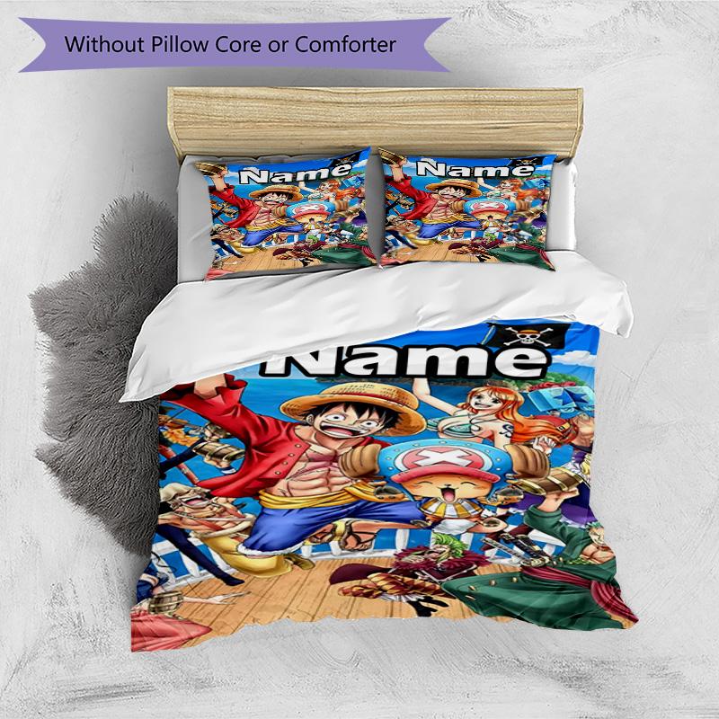 3pcs Duvet Cover Set (1*Duvet Cover + 2*Pillowcase, Without Core), Custom Name One Piece Pattern Bedding Set, Home Bedroom Decor Gift