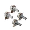 FLEOR 4PCS Mini Guitar Potentiometer 18 Splines Short Shaft Pots 250K /500K for Bass Guitar Parts Replacement