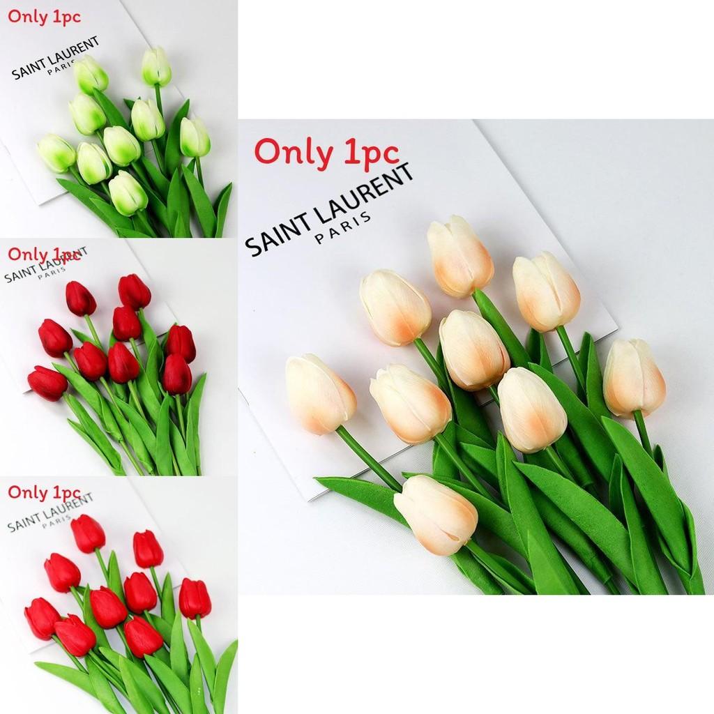 Faux Tulip Pu Flowers For Wedding Decor Home Styling Photography Accessories