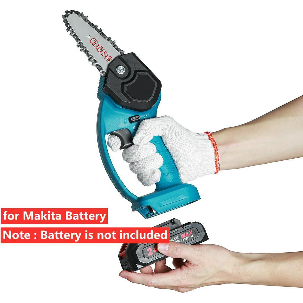 800W Mini Electric Pruning Saw Power Woodworking Cutter Tool Electric Chain Saw Garden Logging Trimming for Battery