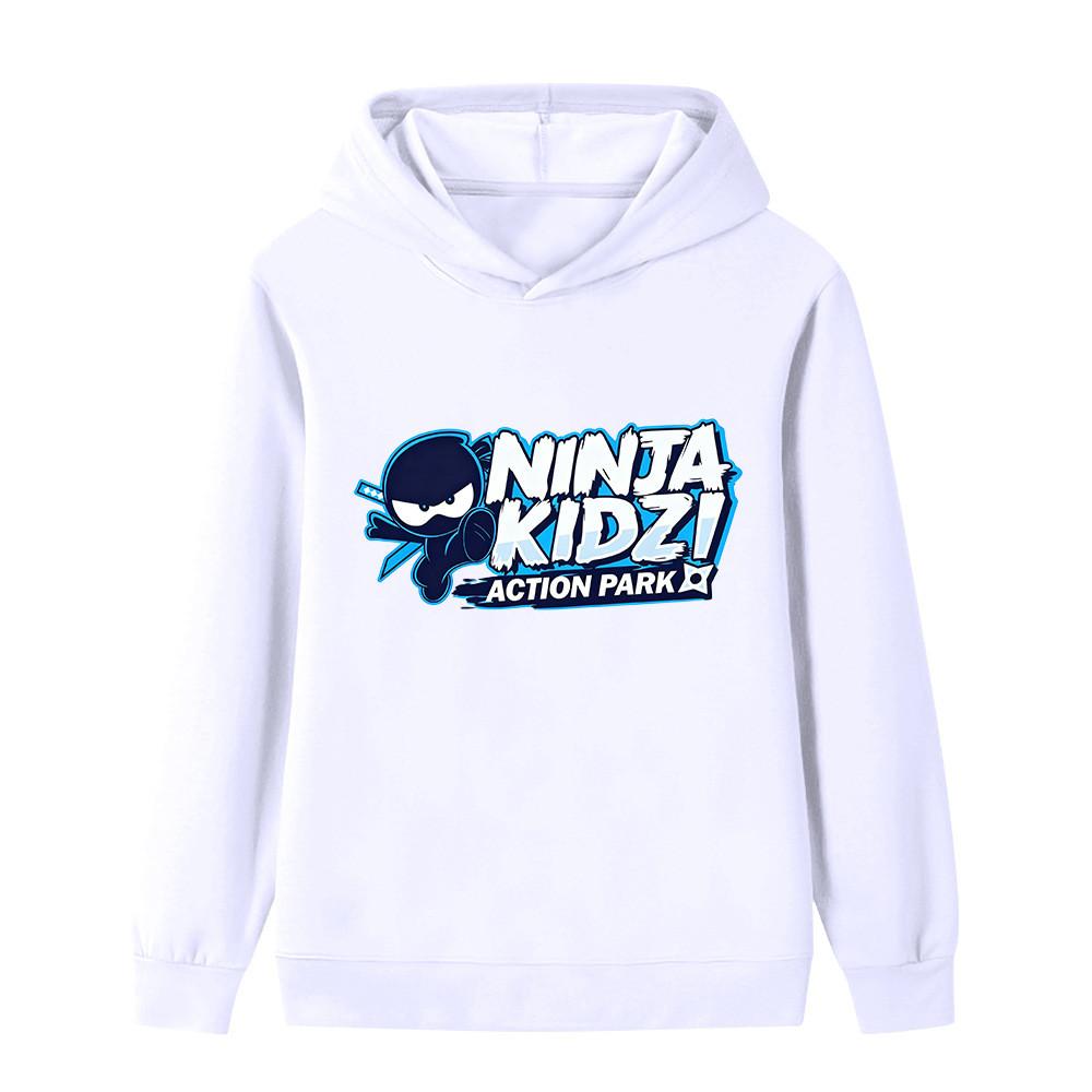 B1174 Kids Boys Girls NINJA KIDZ Print Casual Long Sleeves Hoodie