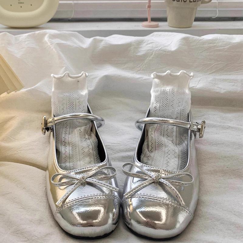 

Girls Mary Jane Round Toe Princess Shoes - 2025 Spring/Autumn Collection 20.8cm срібний