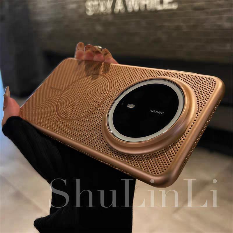 Чехол для Huawei Mate 80 Pro Max Новый Жесткий С рассеиванием тепла Магнитный Нескользящий Защитный Чехол-бампер для Huawei Mate 80 Pro Huawei Mate 80 золотой