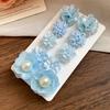 5 Pairs Acrylic Acrylic Flower Stud Earrings Floral Korean Style Earrings  Beach Vacation
