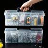 Tool Parts Storage Box with Detachable Compartments 1/7Pcs Set Portable Organizer for Screws Nails Workshop Hardware Storage