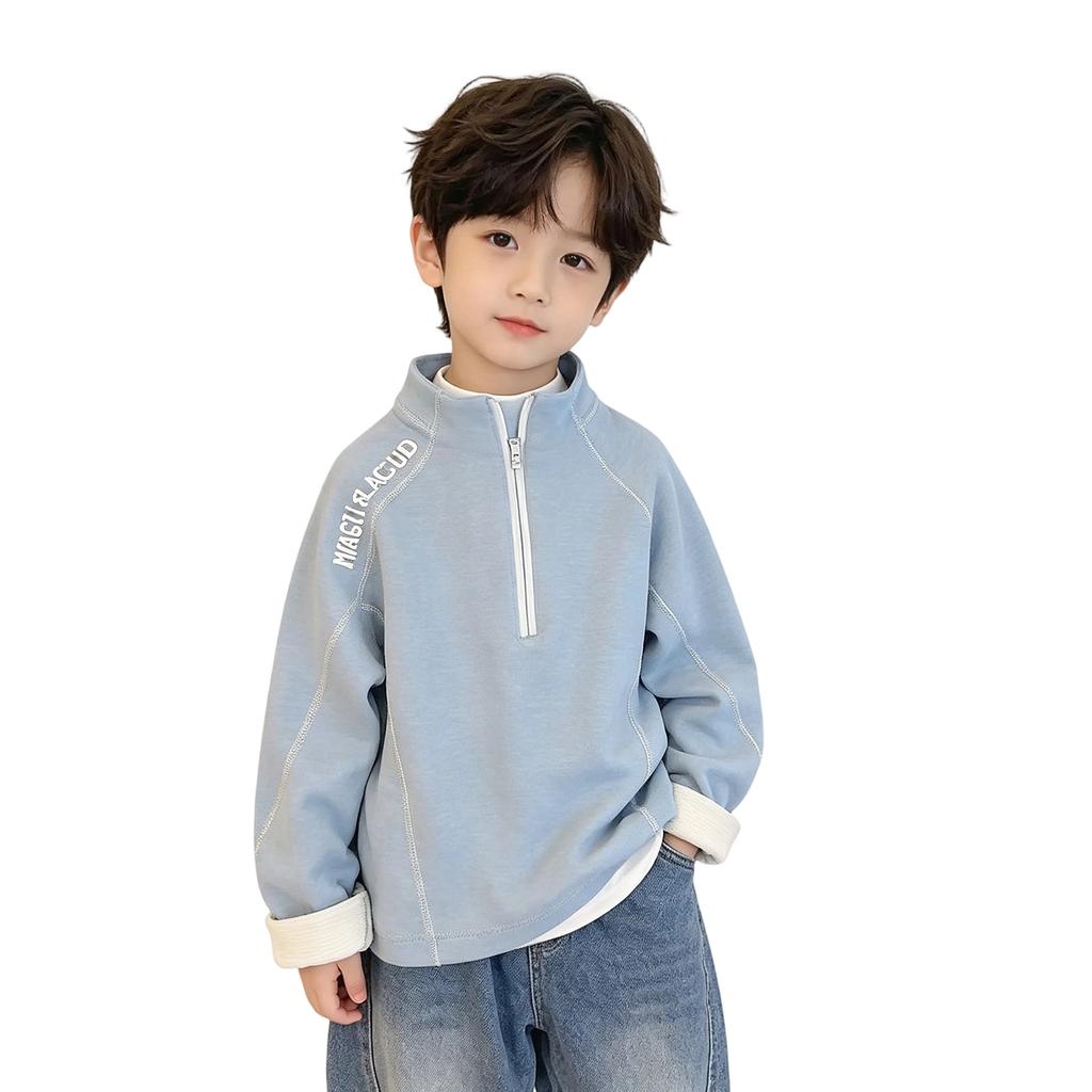 Boys and Girls Long Sleeve Hoodie Color Casual Pullover for Kids