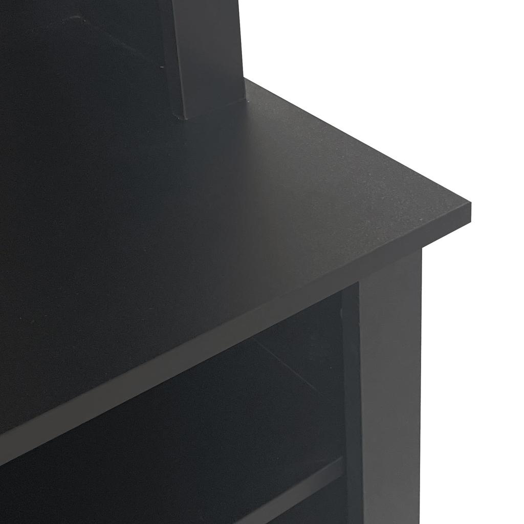 Hallway Wardrobe Coat Rack, Bench, Shoe Cabinet, Open Storage Space, 3 Hooks, Freestanding, Space-saving