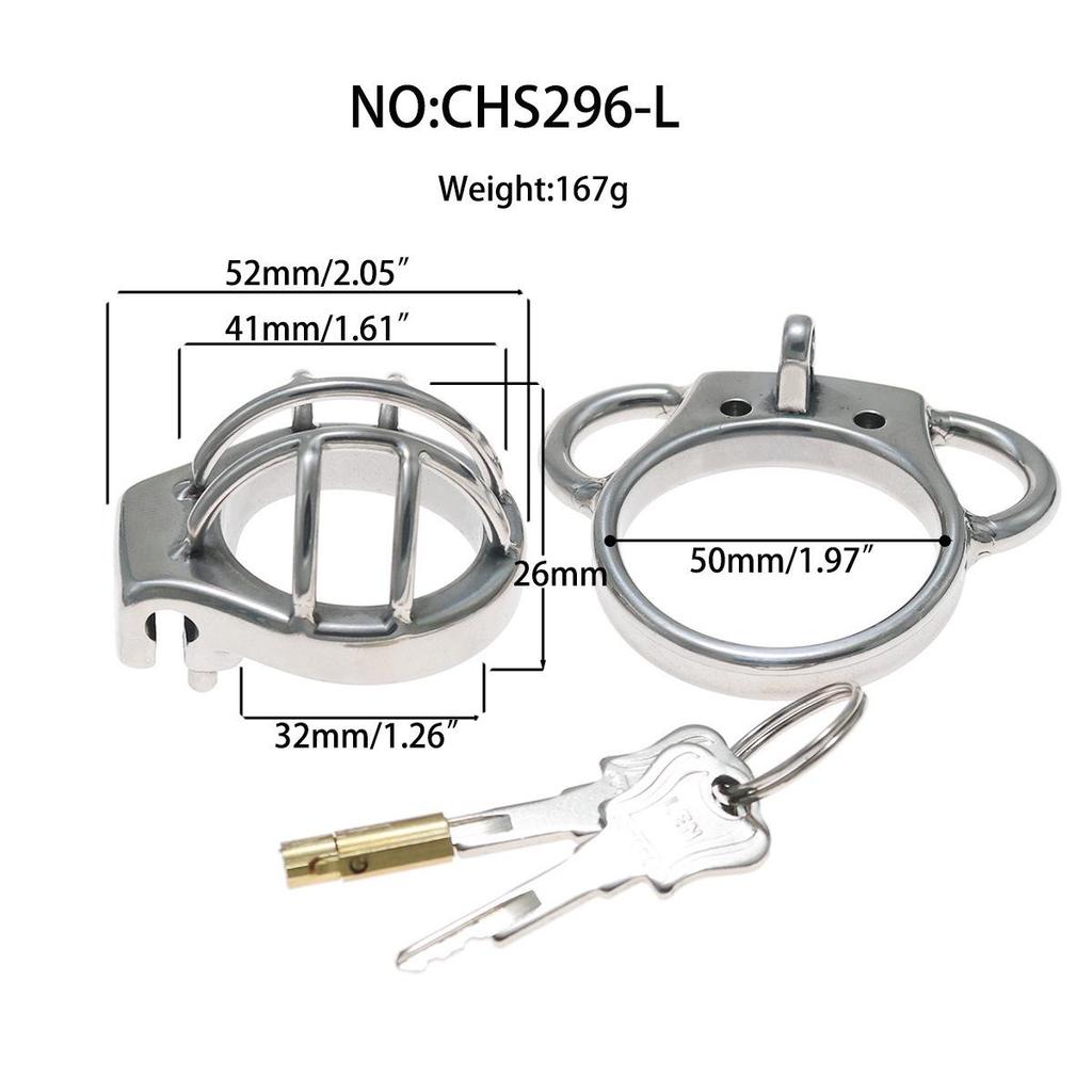 Waistband Chastity Lock - Stainless Steel Hollow Penis Cage