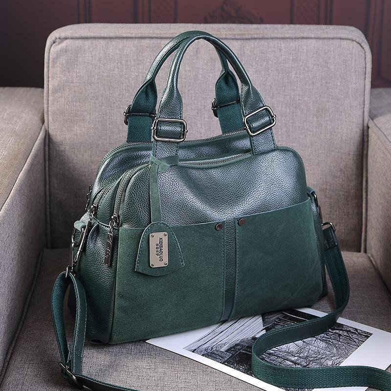 Johnature Minimalist Versatile Handbag With Multiple Compartments Large Capacity Women's Bag Shoulder Crossbody Bags