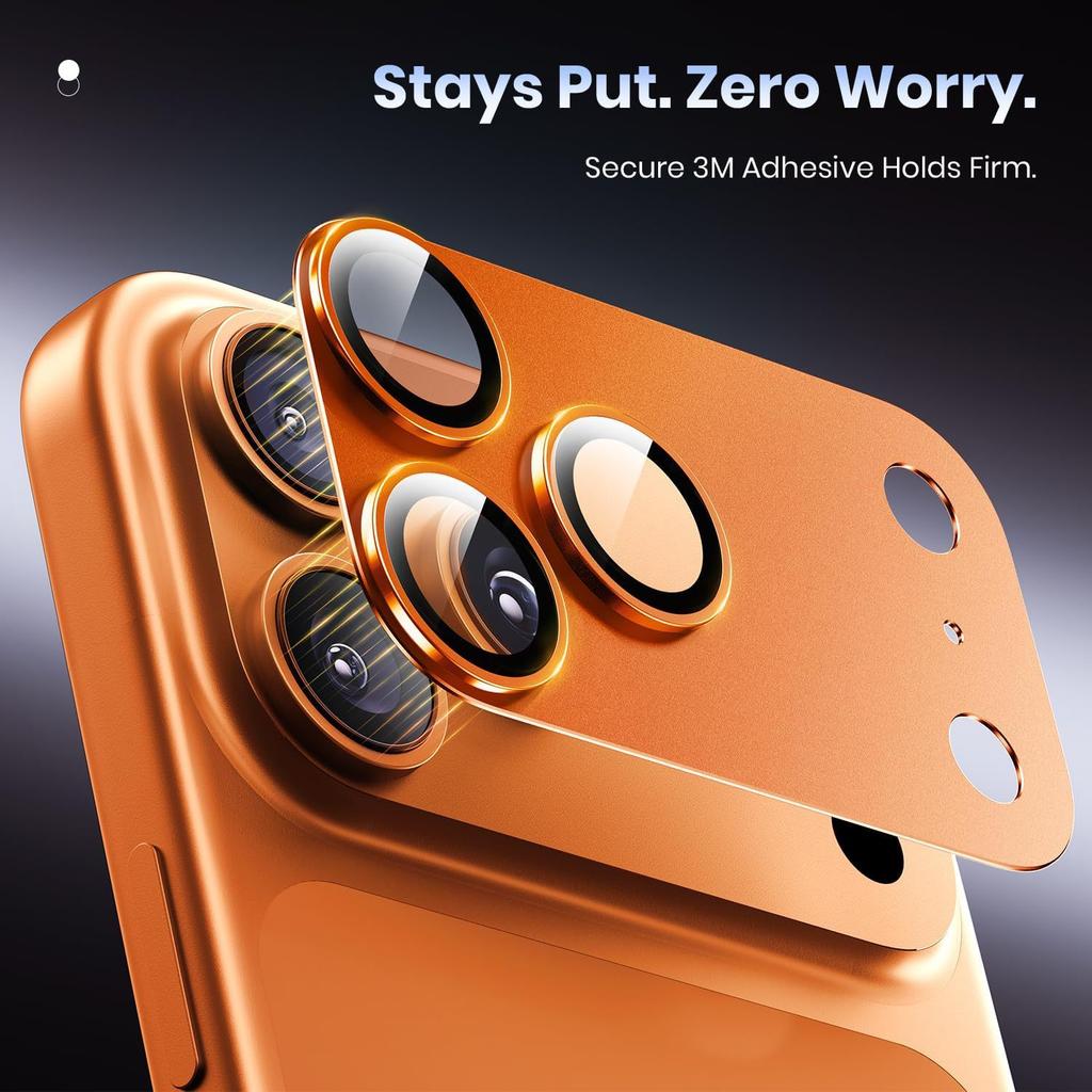 Metal Tempered Glass Camera Lens Protector Film Cover for iPhone 17 Air 17 Pro Max 17Pro One Piece Frosted Armor Lens Film Phone Accessory