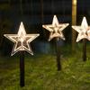 Factory Direct Explosive Solar LED Five-pointed Star Christmas Tree Snowflake Garden Outdoor Holiday Light Five-pointed Star