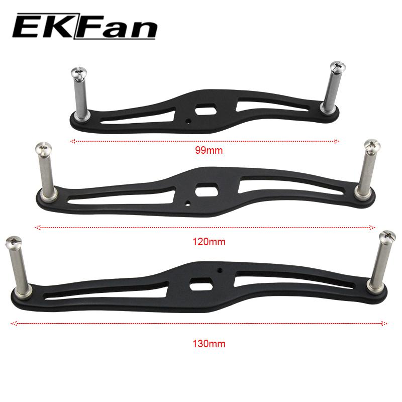 EKFan 99/120/130mm Aluminum Alloy S-shaped No Knob Fishing Reel Handle for A/S/D 7*4/8*5mm Hole Baitcasting Lure Reel DIY Parts 4