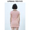 UR 2025 Spring Color-Block Stripe Mini Dress