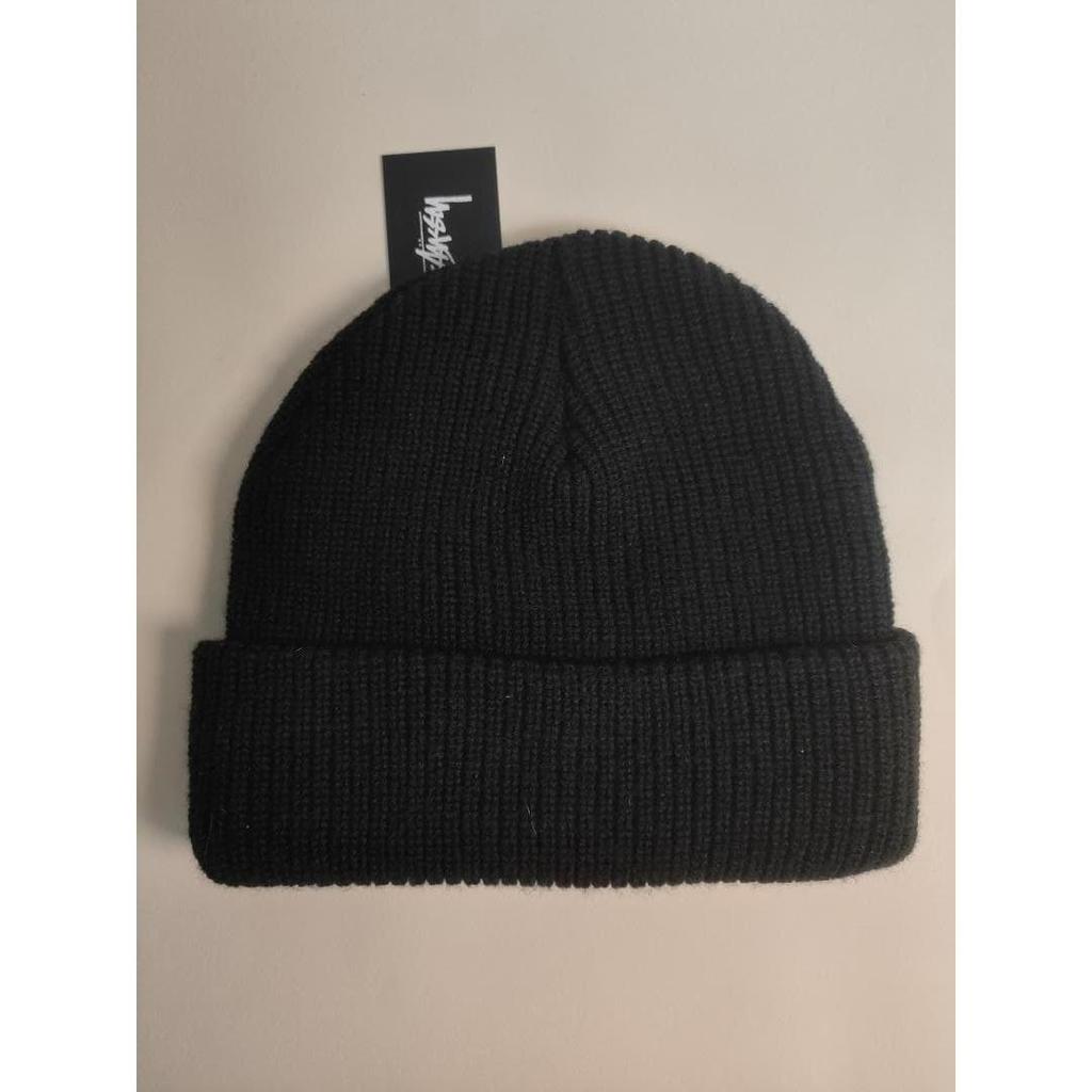 Used Stussy knit hat beanie black