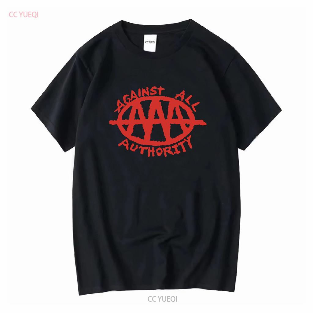 Against All Authority T Shirt Leftover Crack Subhumans MDC Dead Kennedys Crust Punk OI Long or Short Sleeves Vintage Washed