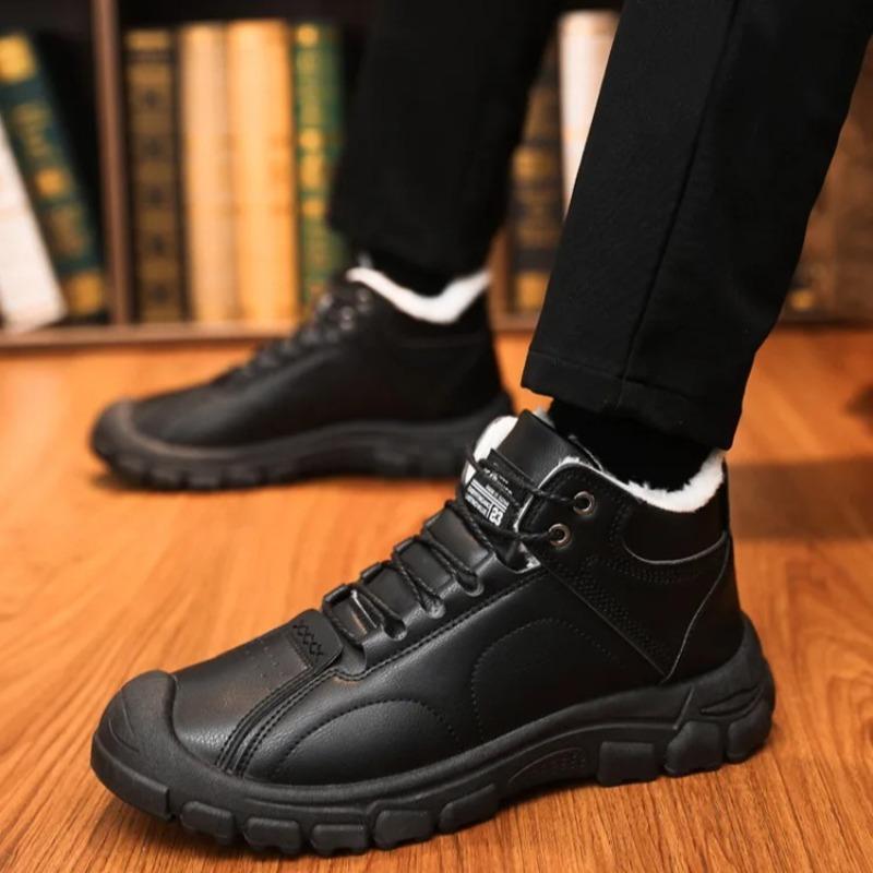 2026 Neue Winter Herrenschuhe Verdickte Plüsch Warme Schneestiefel Schnürstiefel Plateau-Stiefel Modische High-Top-Baumwollschuhe Botas Para Hombre