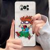 Cartoon-Rugrat Anime Phone Case for Poco X4 M3 F1 X3 NFC M4 5G F4 C40 X3 Pro F3 GT M3 Pro X3 GT Black Soft Cover Luxury Funda