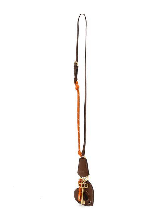 

athe vanessabruno Bag Brown Decorated Leather Keychain AAHO5E710W2 XXX