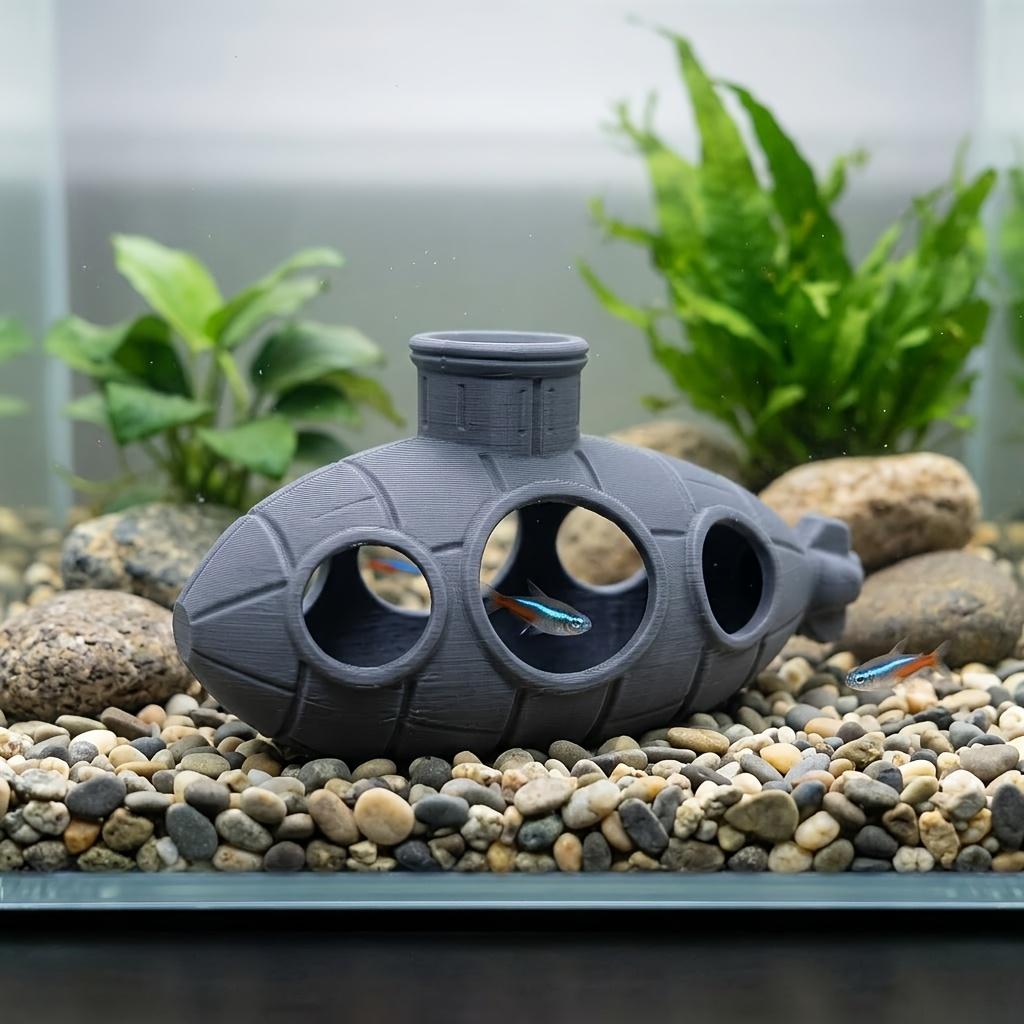 Ein U-Boot-förmiges Ornament, Geeignet für die Aquariendekoration, Dient als Versteck für kleine Fische,Tolles Geschenk für Freunde