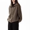 Oversized High Neck Knit Cardigan Women Fall Winter Loose Casual Sweater Coat
