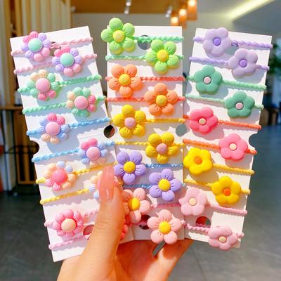 10pcs/Set Children Cute Fruit Animal Small Elastic Hair Band for Girls Bow Flowers Rubber Bands Hair Ties Kids Hair Accessories