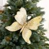 Glitter Butterfly Christmas Tree Ornaments Festive Atmosphere Creator Decorations Sparkling Butterfly for Holiday