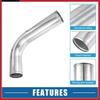3" 76mm OD 500mm Length Aluminum Alloy L Shape Bend Elbow Intercooler Pipes New