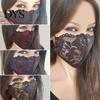 Women Fashion Washable Breathable Dust-Proof Lace Party Wedding Bride Face Cover