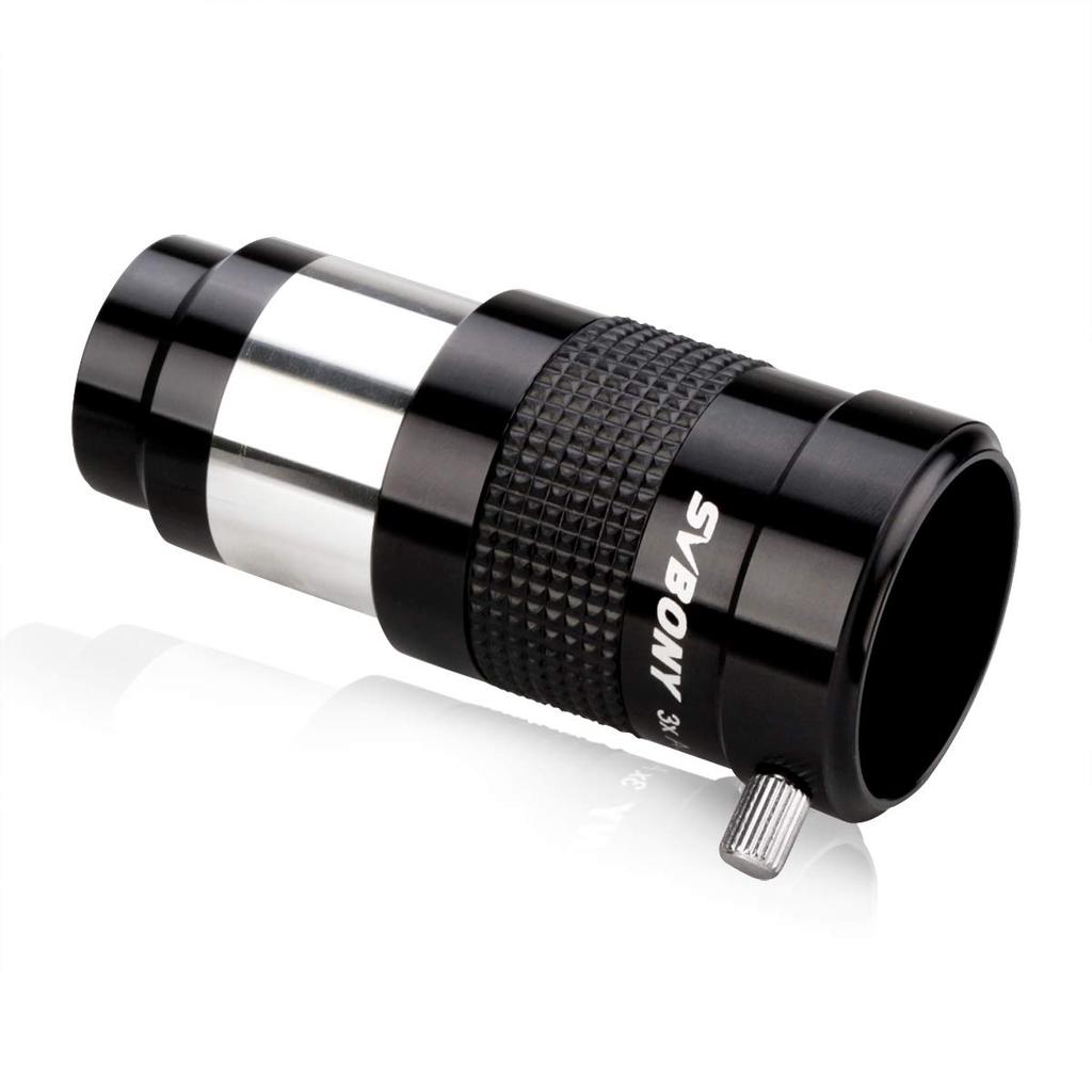 SVBONY Barlow Lens 3x Chromatic Aberration Magnifying Telescope Astronomical Telescope Accessory Corrector, Correction, 1.25-inch (31.7mm Diameter),