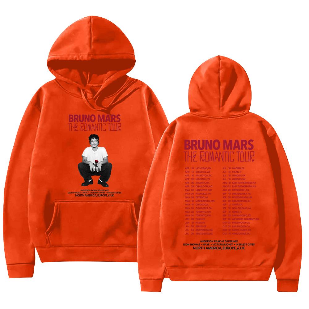 Bruno Mars The Romantic 2026 Tour Mikina Bruno Mars Mikina Unisex Pro mládež i dospělé Vrchní díly Koncertní oblečení High Street Mikina