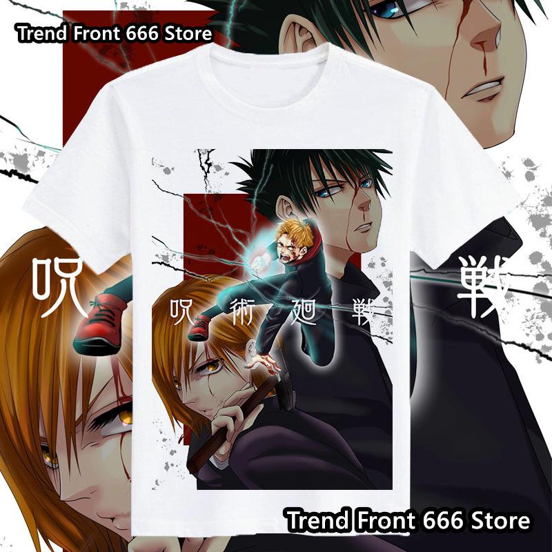 T-shirts Japonais Anime Chaud Jujutsu Kaisen Homme Enfant Coton Motif Gojo T-Shirt Ras du Cou Enfant Homme Femme T-shirt Harajuku