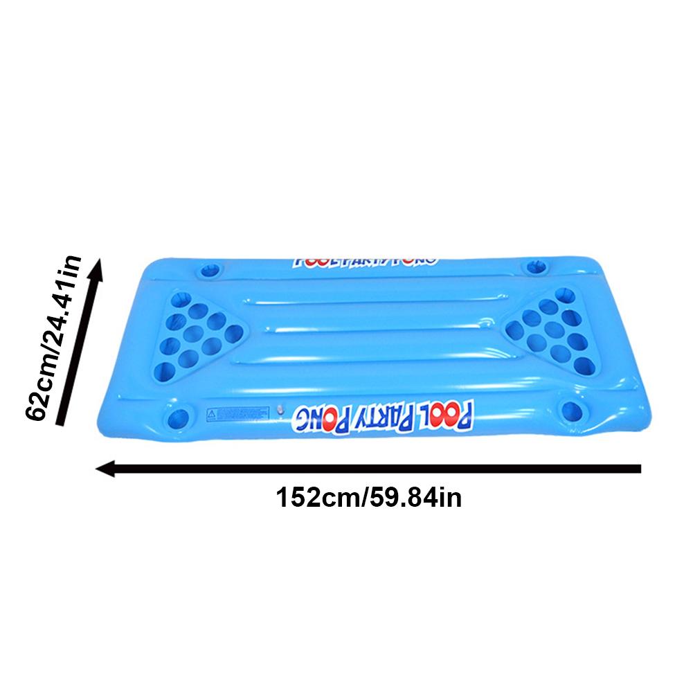 Inflatable Pong Floaty Inflatable Pool Game Table Float Fun Pool Party Game Table Pool Games for Adults and Family