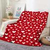 Red Heart Pattern Ultra-Soft Throw Blanket, Cozy Reversible All-Season for Bed Couch, Perfect Valentine's Day Spring Decor Gift