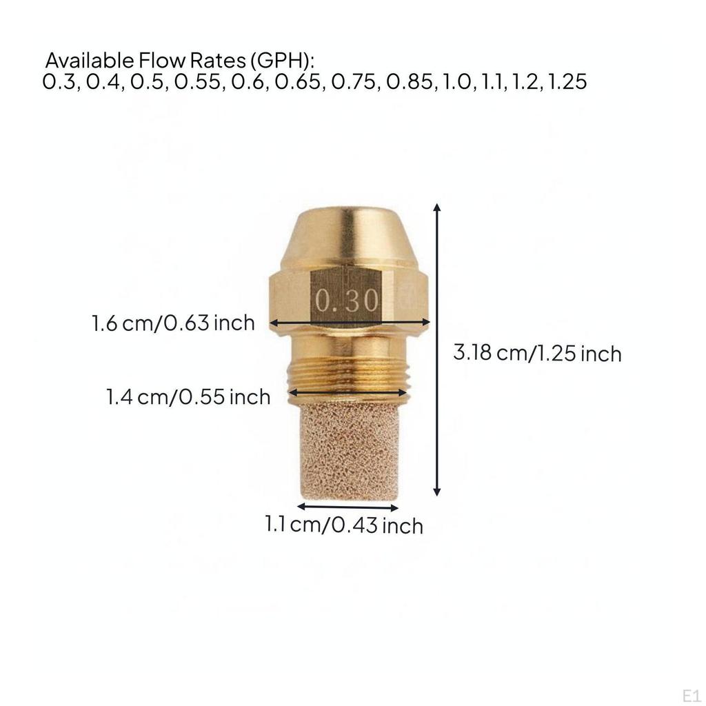 60 Degree Burner Nozzle Fine Atomization Biofuel Propellant Precision Machined Spray