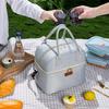 Outdoor Portable Insulated Lunch Bags Thermal Cooler Tote Leakproof Handheld Work Lunch Box Waterproof Pouch Organizer Bag